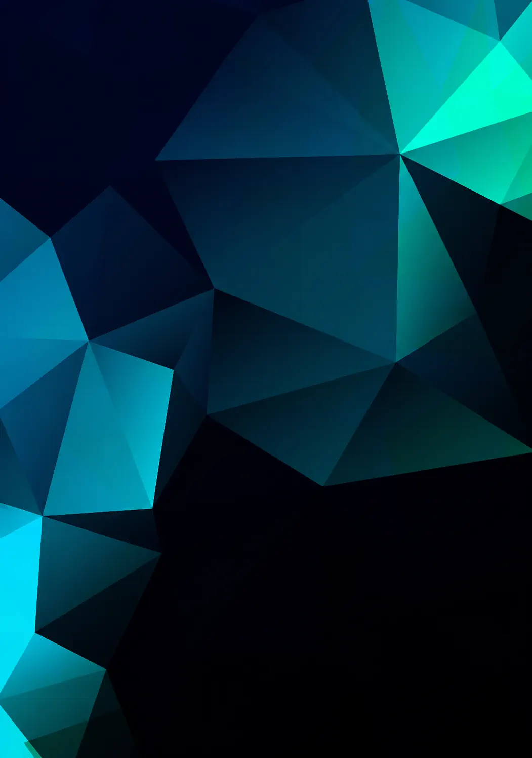 Abstraktes geometrisches Design in Blau und Türkis