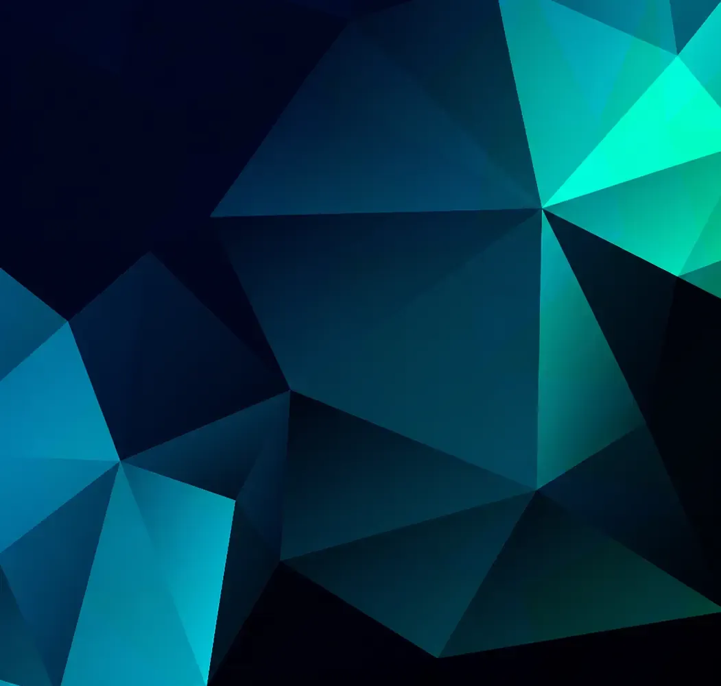Abstraktes geometrisches Design in Blau und Türkis